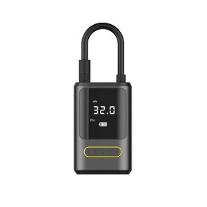 پمپ باد هوشمند شارژی تایر خودرو مدل ATJ‑8466 با چراغ قوه LED